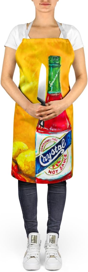 Caroline's Treasures Got Sauce Hot Sauce Apron Cooking Kitchen Server Baking Crafts Gardening for Adult Women Men, Unisex, Large, Multicolor
