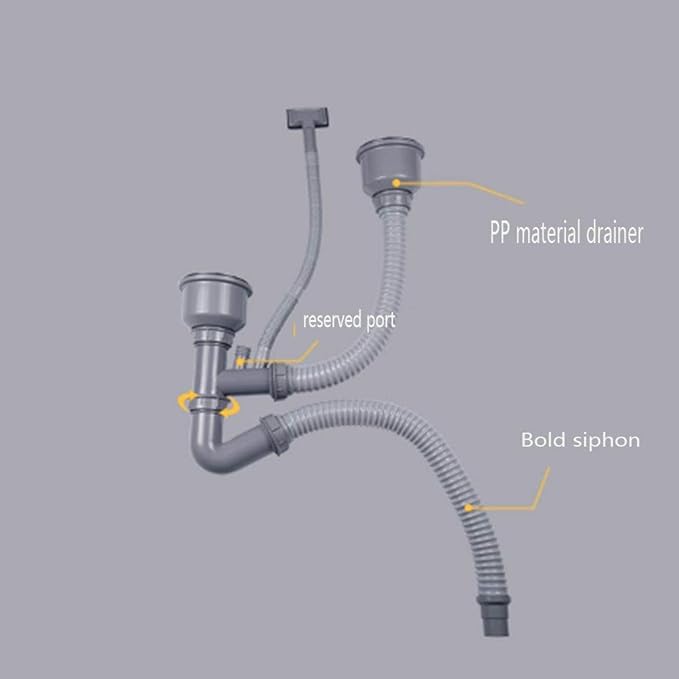 Kitchen Sink Fixtures 690 * 380 Mm 2 Bowl Sink 50/50 Stainless Steel Basin Built-in Sink Under Sink W/Drain Strainer Kit,