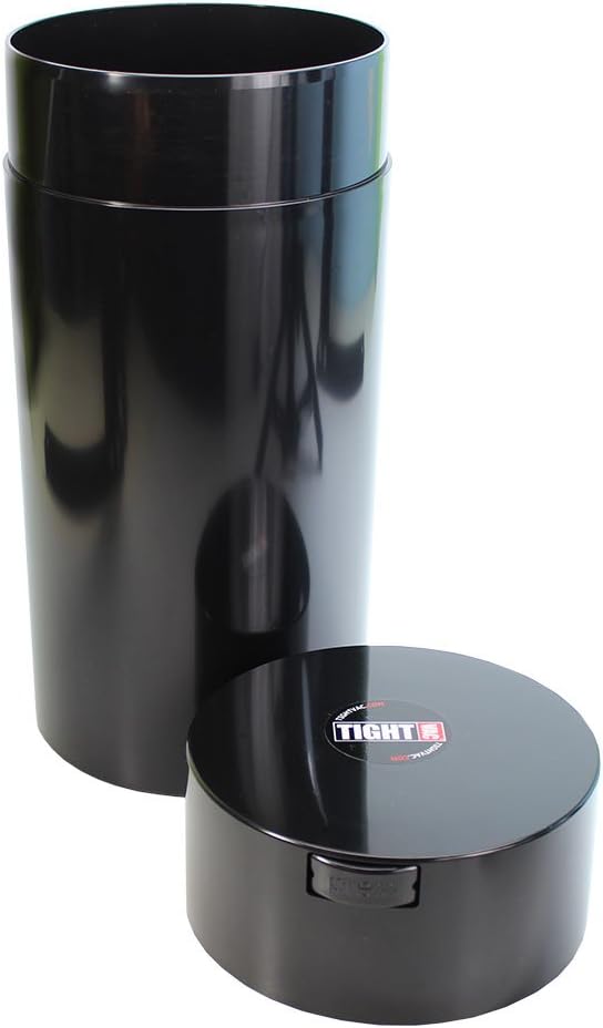 Tightvac - 5oz to 24 Ounce - Patented Airtight Container | Multi-use Vacuum Container Works as Smell Proof Containers for Herbs and Dry Goods. Black