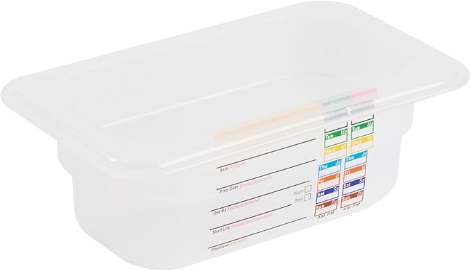 Restaurantware Food Storage Container 10 Pack of 6.8 x 4.2 x 2.5 Inches Plastic Stackable Storage Box White Reusable Label Container Dishwasher Safe For Restaurants And Kitchens