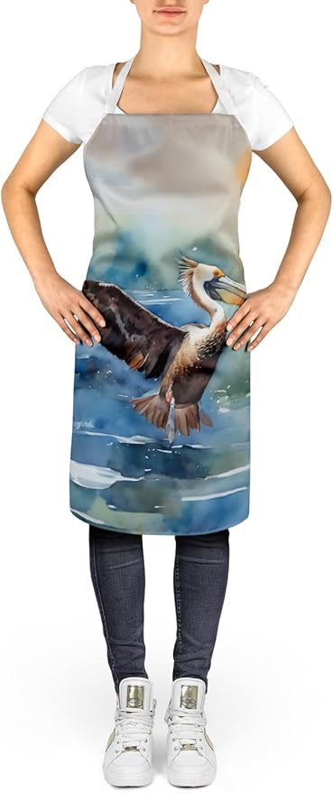 Caroline's Treasures Pelican Apron Cooking Kitchen Server Baking Crafts Gardening for Adult Women Men, Unisex, Large, Multicolor
