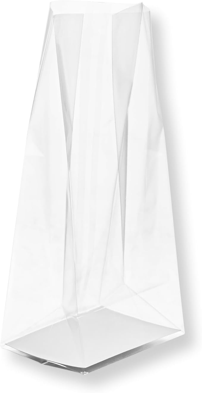 Restaurantware Flat Bottom Heat Seal Sandwich Bags Heat Sealable Food Bags - Gusset Bag with Paper Insert - Clear - 3 x 2 x 8 Inch - 100ct Box - Bag Tek