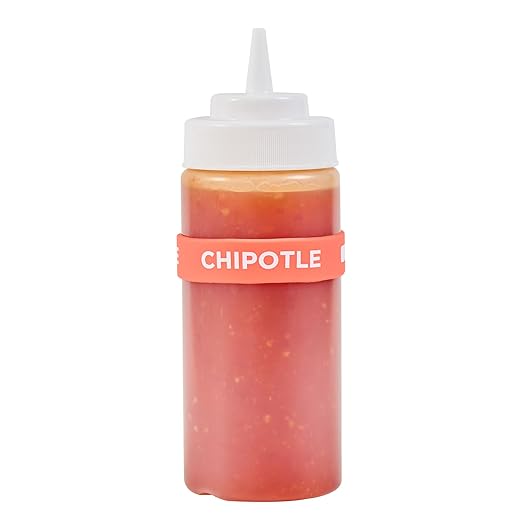 Restaurantware Silicone Squeeze Bottle Band 10 Count 2.75 Inch Dishwasher Safe Condiment Identification Band, Chipotle Red Non-Slip Label Band for Condiment Labeling at Restaurants, Food Trucks