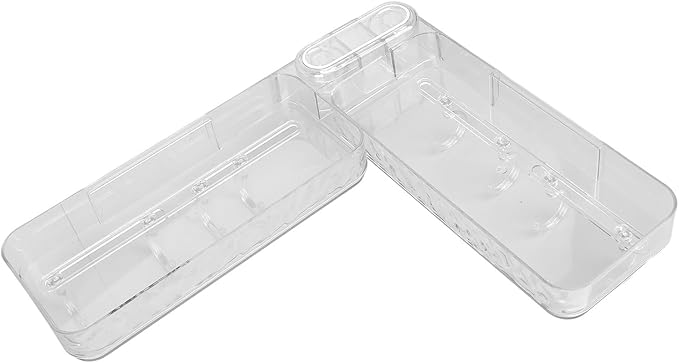 Asixxsix Kitchen Sink Organizer, No Drilling Self Adhesive Foldable Plastic Sponge Holder For Bathroom Shower Shelf With Corner Mounting Design For Kitchen Bathroom (Transparent)