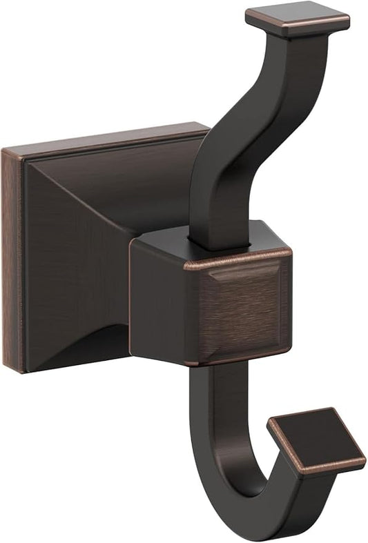 Amerock BH36020ORB | Oil Rubbed Bronze Single Robe Hook | 4-1/4 in. (108 mm) Length Towel Holder | Mulholland | Towel Hook for Bathroom | Bathroom Hardware | Bath Accessories