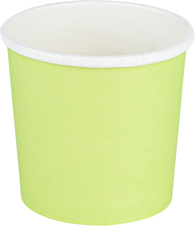 Bio Tek 12 Ounce Disposable Soup Cups, 200 Microwavable Paper Soup Cups - Vented Lids Sold Separately, Hot And Cold Foods, Green Paper To Go Soup Containers, For Desserts Or Treats - Restaurantware