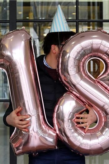 40 Inch Birthday Balloons 28 Number Baloons for Happy Birthday Decorations Supplies, Rose Gold Balloons for Celebration Party, Graduation, Photo Prop