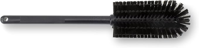 SPARTA Large Water Bottle Brush Ideal for Wide-Mouth Jars, Bottles and Tumblers, Dishwashing Tool with Handle for Home and Commercial Kitchens, Plastic, 16 Inches, Black
