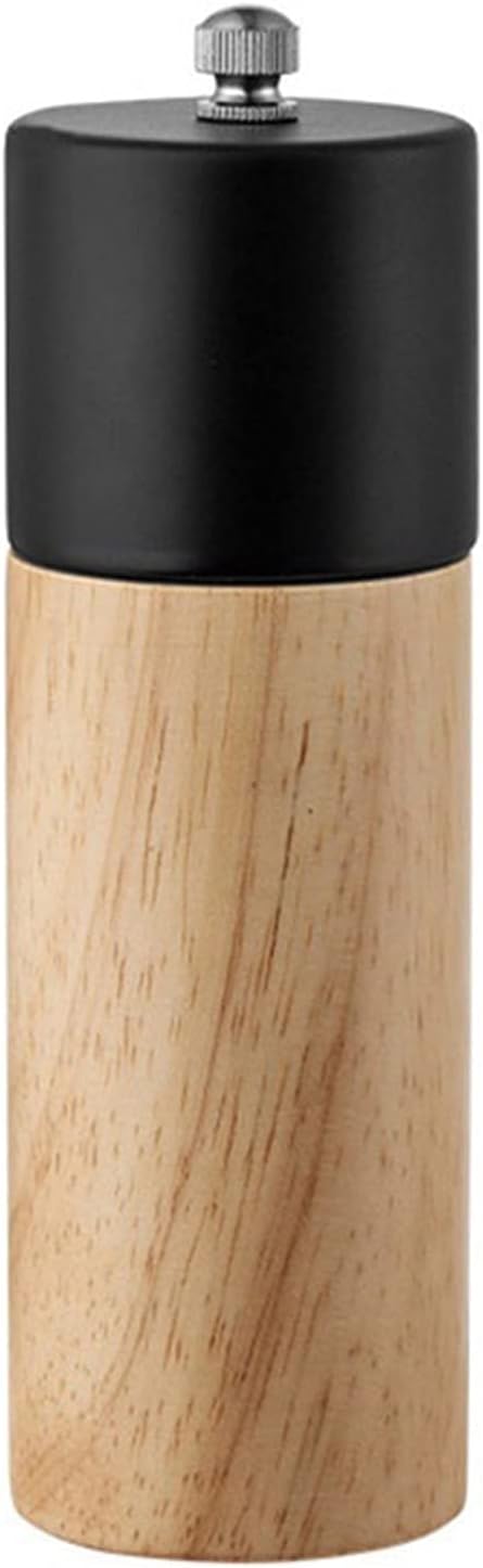 Pepper Mill Grinder Manual Pepper Grinder Wooden Salt and Pepper Mill Multi-Purpose Cruet Kitchen Tool With Ceramic Grinder for Kitchen Household for Home, Barbecue, Party (Color : 1) (Brass )