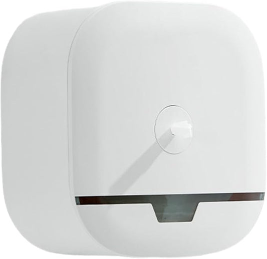Luocute Wall Mount Paper Towel Dispenser, ABS Plastic Rustproof Scratch Proof with Lock, Large Capacity Hand Towel Holder for Bathroom Kitchen Office Public Places (White)