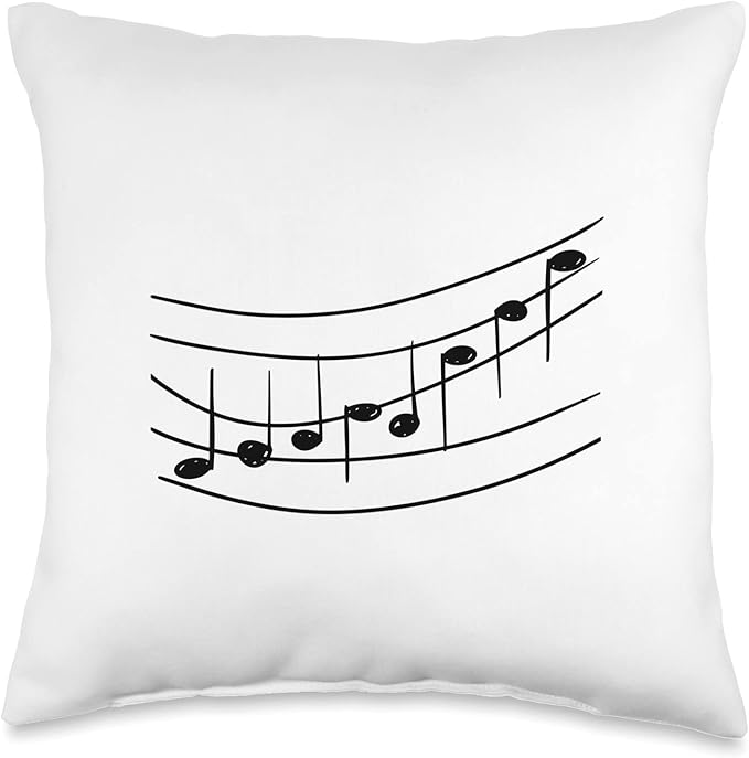 Classic Musical Music Sheet Music Notes Throw Pillow