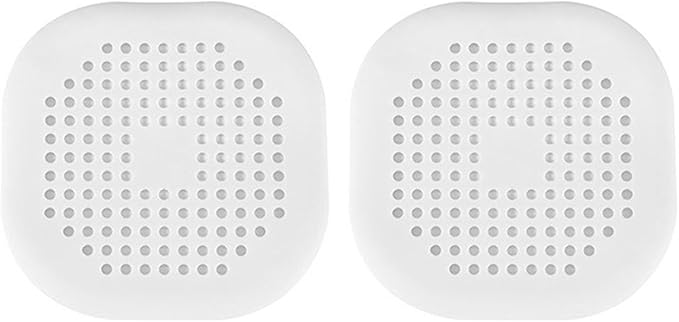 Kitchen Sink Filter Strainer Shower Drain Hair Catchers Hair Stoppers Sink Mesh Bathtub Trough Filter Bathroom Accessories(White X 2 Filters)
