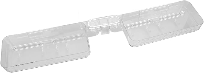 Asixxsix Kitchen Sink Organizer, No Drilling Self Adhesive Foldable Plastic Sponge Holder For Bathroom Shower Shelf With Corner Mounting Design For Kitchen Bathroom (Transparent)