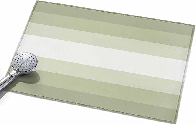 Area Rug 2x3ft, Modern Sage Green Gradient Style Washable Rugs for Living Room Bedroom, Farmhouse Ombre Stripe Soft Non-Slip Area Rugs Rectangle Floor Carpet for Dining Room