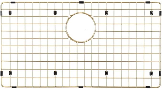 Starstar Sinks Protector Matte Gold 304 Stainless Steel Kitchen Sink Bottom Grid, Rack (28 x 14)