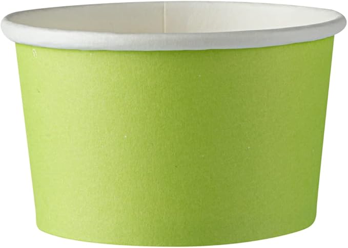Restaurantware-Coppetta 5-Ounce Dessert Cups, 200 Disposable Ice Cream Cups - Lids Sold Separately, Sturdy, Light Green Paper Frozen Yogurt Bowls, For Hot And Cold Foods, Perfect For Gelato Or Mousse