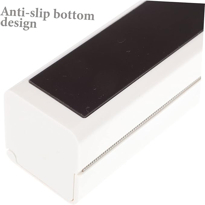 STOBOK Plastic Film Cutter - Cling Wrap Dispenser with Stainless Steel Cutter Compact Food Wrap Storage Box for Home Use Ideal for Plastic Wraping and Aluminum Foil