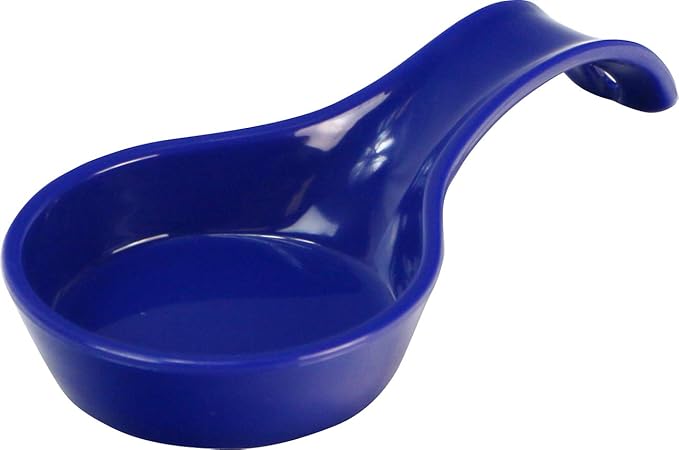 Reston Lloyd Kitchen Counter Utensil Spoon Rest, Ladles, Spaghetti Forks, & Spatulas, Durable BPA-Free Plastic – Dishwasher Safe, Décor, Space Saving Hanging Hole on Handle, Indigo