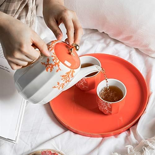Tea Set Cups and Mugs Home Nordic Teapot Living Room Ceramics Water Fixture Five-Piece with Tray Teaware Sets