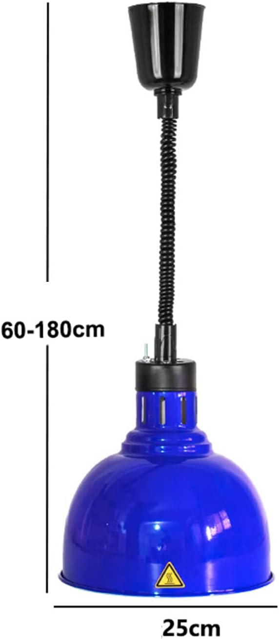 Food Heating lamp Commercial, Hanging Food Heater lamp, Suitable for Buffet Professional Kitchen Heating Equipment, Suitable for Buffet Food Court Restaurants, Restaurant Equipment (Blue)