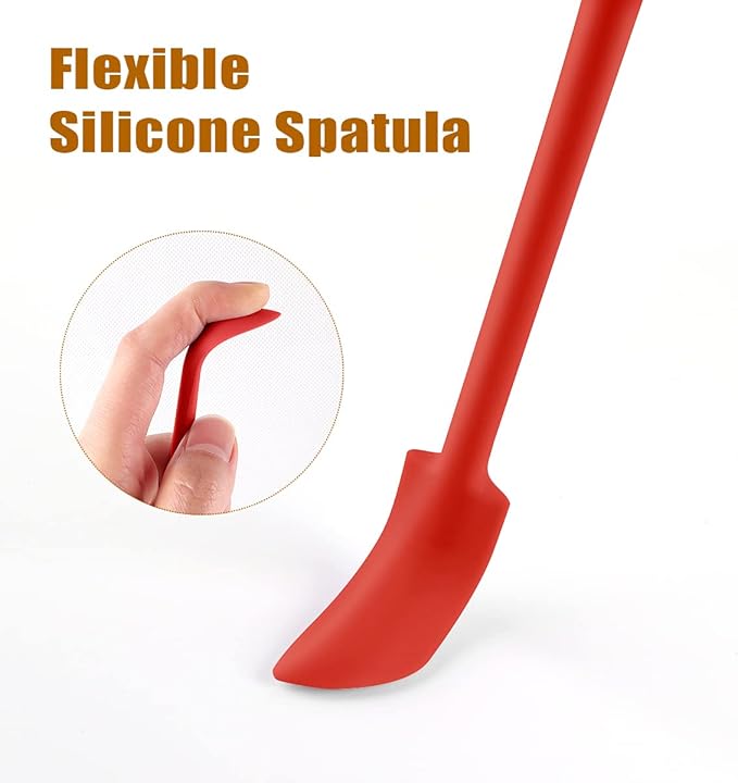 Silicone Spatula Set (6Pcs) - Mini Scraper Tool for Beauty & Food - Reach Every Last Drop, Multi-Size Spatulas for Makeup Jars, Lotion Bottles & Kitchen Containers (6 Color)