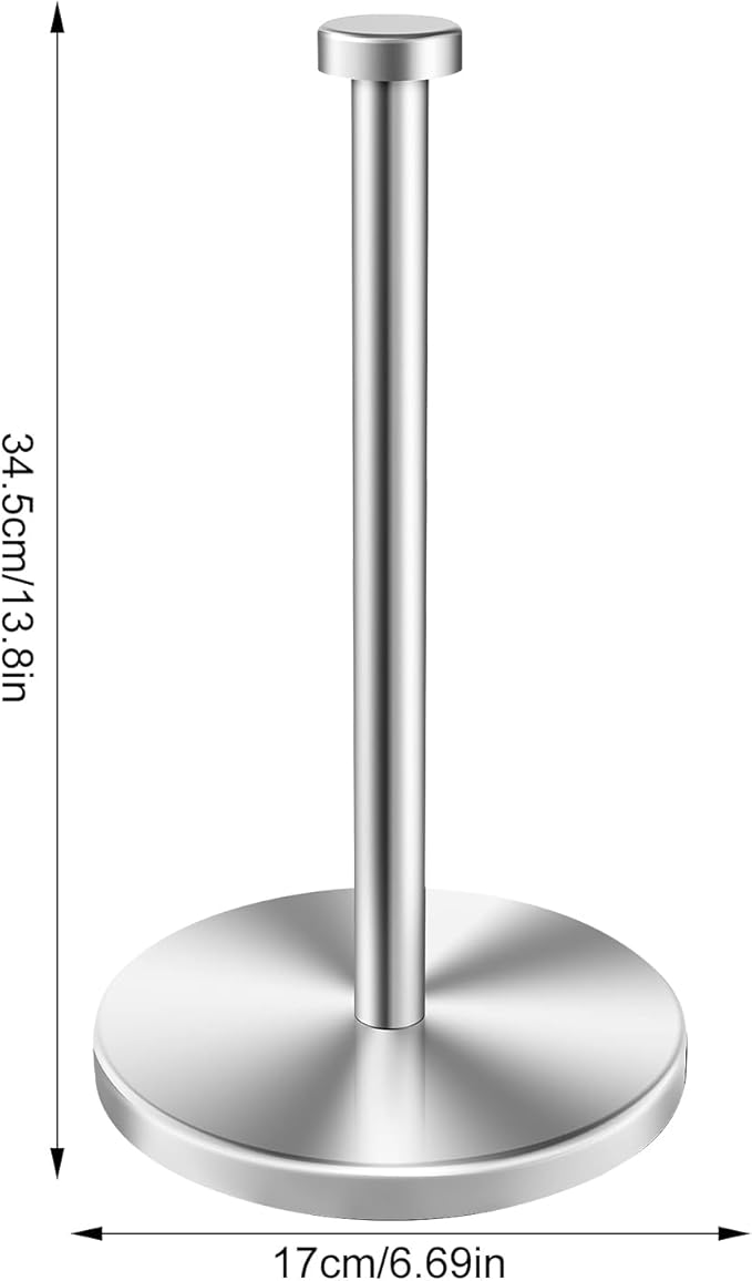 Paper Towel Holder Countertop | Metal Bathroom Towel Holder Stand,Stainless Steel Countertop, Vertical Dispenser for Bathroom Kitchen