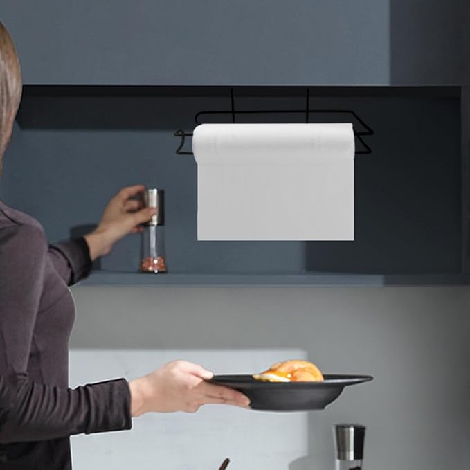 LIFKOME Door Paper Towel Holder Industrial Style Towel Rack for Rv Kitchen Camping Dormitory Laundry Room