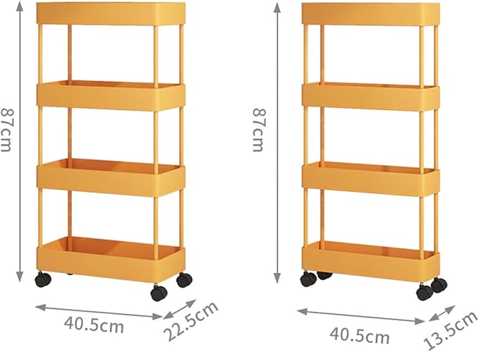 Kitchen Storage Rack Kitchen Rack Floor-to-Ceiling Multi-Layer Removable Crevice Storage Rack Supplies Home Space-Saving Storage Shelves (Color : A-40.5x13.5x87cm) (D 40.5x22.5x87cm)