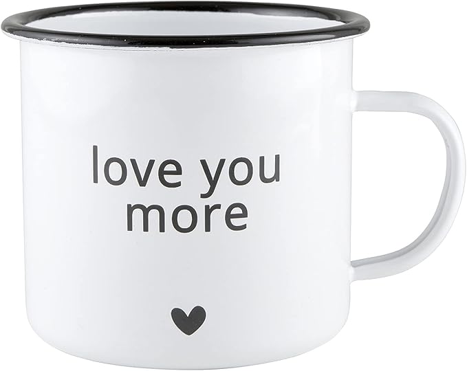 Santa Barbara Design Studio Wedding Enamelware Coffee Mugs, Set of 2, Love You More