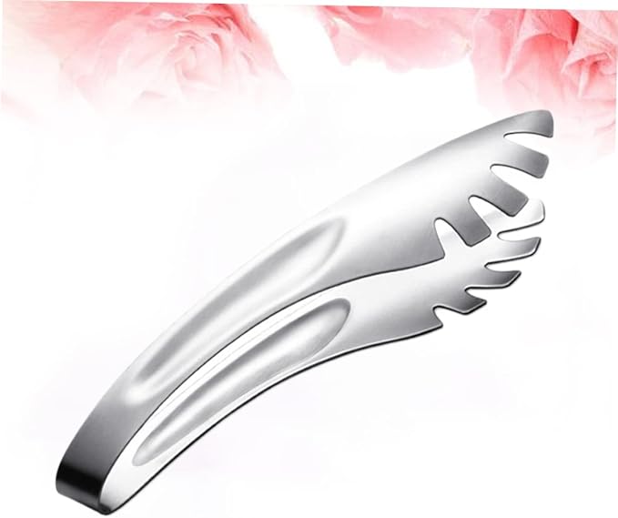 Spatula Metal Bread Toaster Sandwich Toaster 3pcs BBQ Tongs Pasta Noodles Tongs Bread Tongs Serving Clips Stainless Steel Food Clip Kitchen Serving Tongs Fixture Snack Appetizer, Silver