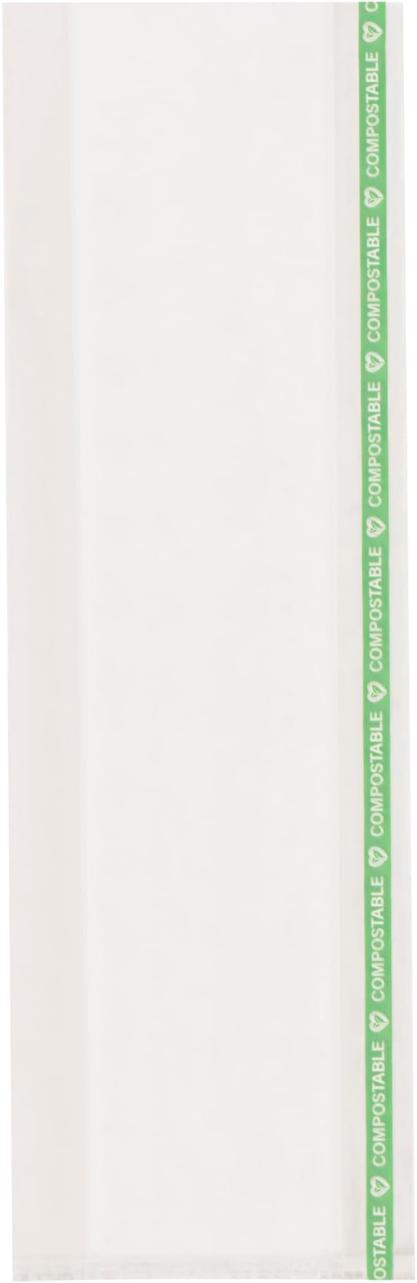 Resturantware Plastic Gusset Bags 100 Count 3 3/4" x 1 1/4" x 12" Wicker Dispensing Bottom Gusset Clear Plastic Bags Heat Sealable For Sourdough Bread Cookies Pastries For Home Bakers And Bakeries