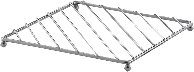 Stainless Steel Trivet, Heat Resistant Pad, Square Round Mat with Firm Build, Kitchen Fixture with Solid Design, 7.28x7.28x0.59 inches Cooking Supply, Longtail Accessory for Baking Dining Table