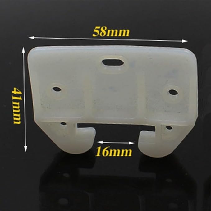 10 Pack White Drawer Guide Bottom Replacement Parts Dresser Cabinet Wardrobe Kitchen Furniture Repair Kit Smooth Sliding 2.28x1.61in