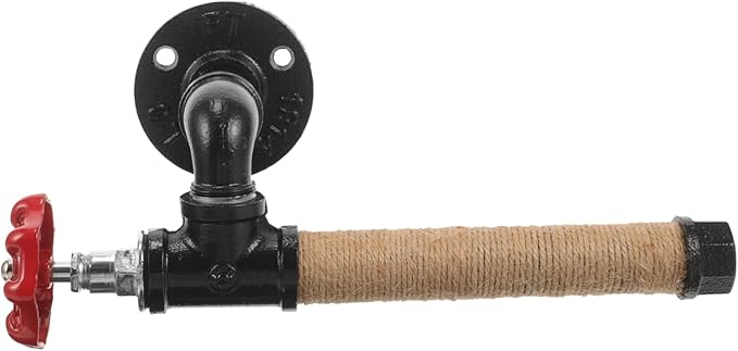 Operitacx Wall Mount Paper Towel Holder Vintage Industrial Style Pipe Towel Rack for Bathroom Kitchen Rustic Storage for Tissue and Items Durable and Stylish Design