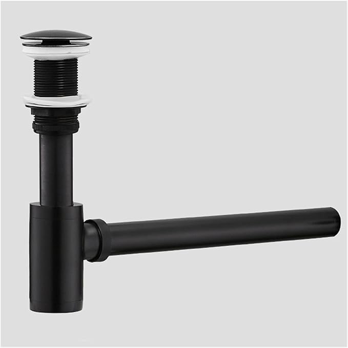 Water Filter, Bathroom Basin Bottle Trap Drain Gold Modern Sink Pop Up Filter Fixture Stopper Set Washbasin Siphon Hose Accessory Renovation Jingxin(Drain Chrome No Hole)