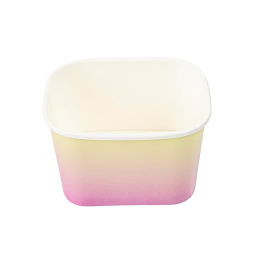 Coppetta 12 Ounce Dessert Cups, 200 Greaseproof Ice Cream Cups - Lids Sold Separately, For Hot And Cold Foods, Orange And Blue Ombre Paper Yogurt Bowls, Disposable, Sturdy - Restaurantware