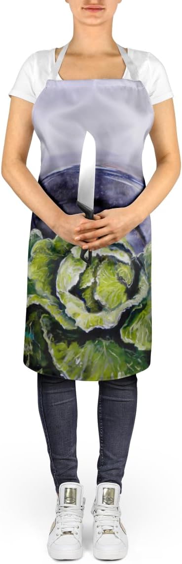 Caroline's Treasures Home Grown In Plaquemines Parish Cabbage Apron Cooking Kitchen Server Baking Crafts Gardening for Adult Women Men, Unisex, Large, Multicolor