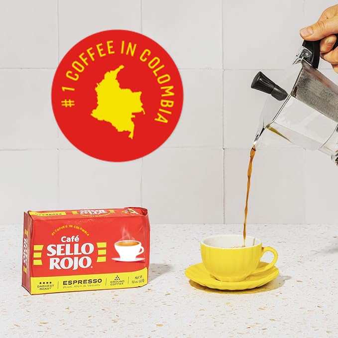 Sello Rojo Espresso Brick, 10 oz (Pack of 12)