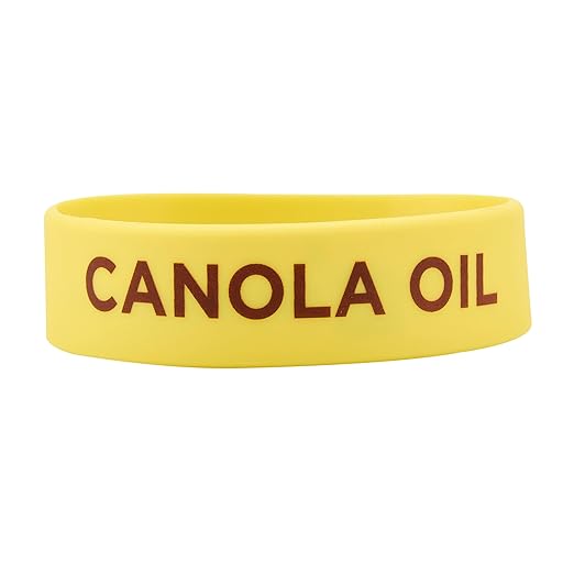 Restaurantware Silicone Squeeze Bottle Band 10 Count 2.75 Inch Dishwasher Safe Condiment Identification Band, Canola Oil Yellow Non-Slip Label Band for Condiment Labeling at Restaurants, Food Trucks