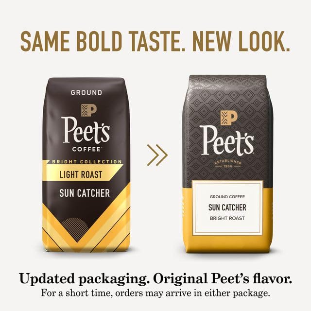 Peet's Coffee, Light Roast Ground Coffee - Sun Catcher Blend 10.5 Ounce Bag (Pack of 3)