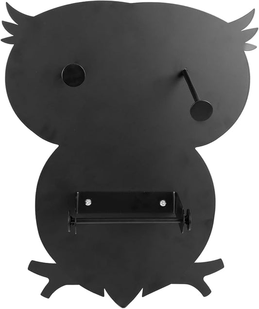 LIFKOME Paper Towel Wall Mount Holder Owl Design Bathroom Tissue Stand Kitchen Paper Storage Stands Easy Access