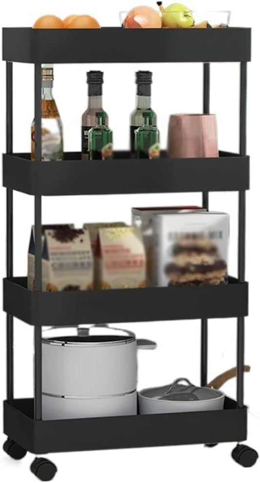 Kitchen Storage Rack Kitchen Rack Floor-to-Ceiling Multi-Layer Removable Crevice Storage Rack Supplies Home Space-Saving Storage Shelves (Color : A-40.5x13.5x87cm) (D 40.5x22.5x87cm)