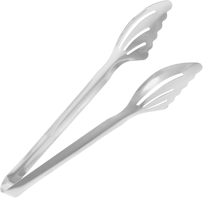 Yardwe Stainless Steel Large Buffet Tongs Heat-resistant Kitchen Food Serving Clamps for Bread, Dessert, and Steak Cooking Tools Reusable Kitchen Utensils for Bbq and Baking