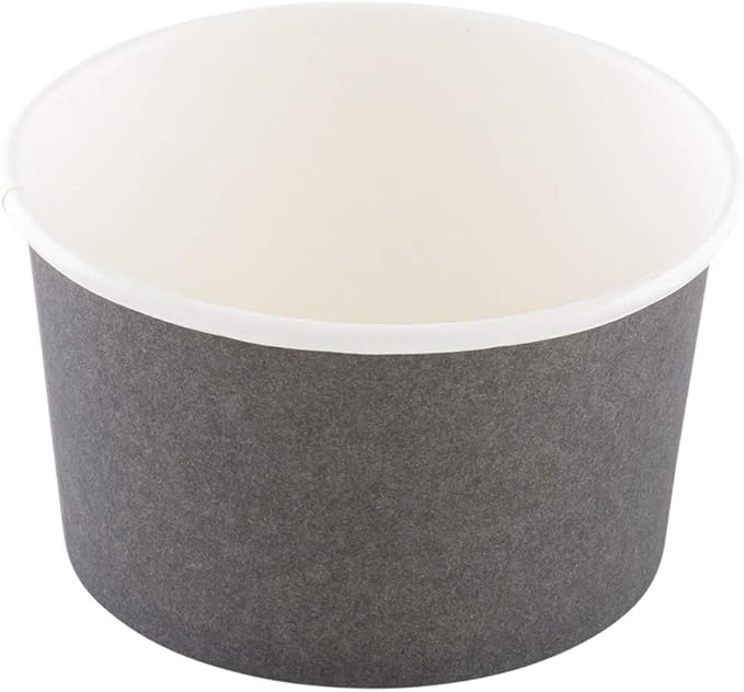 Coppetta 12-Ounce Dessert Cups, 200 Disposable Ice Cream Cups - Lids Sold Separately, Sturdy, Gray Paper Frozen Yogurt Bowls, For Hot And Cold Foods, Perfect For Gelato Or Mousse - Restaurantware