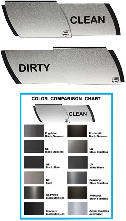 Premium Metal Dishwasher Magnet Clean Dirty Sign | Contemporary Stainless Indicator - Kitchen Gadgets for All Dishwashers, Home or Office Organiz