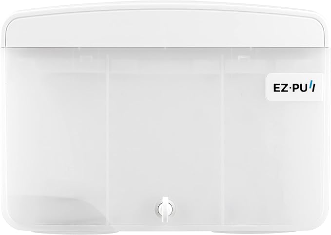 EZbrnd Countertop SLIMFOLD Hand Towel Dispenser for Kitchen/Bathroom/Office/RV/Airbnb, Guest Towel Holder, Pearl White