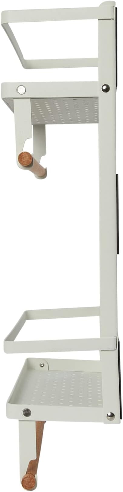 Household Essentials Metal Magnetic Organizer with Paper Towel Holder, White