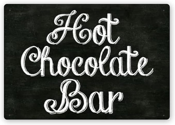Funny Tin Sign Hot Cocoa Vintage Metal Signs Wall Poster Coffee Shop Bar Cafe Living Room Kitchen Home Decoration 12x16 Inches