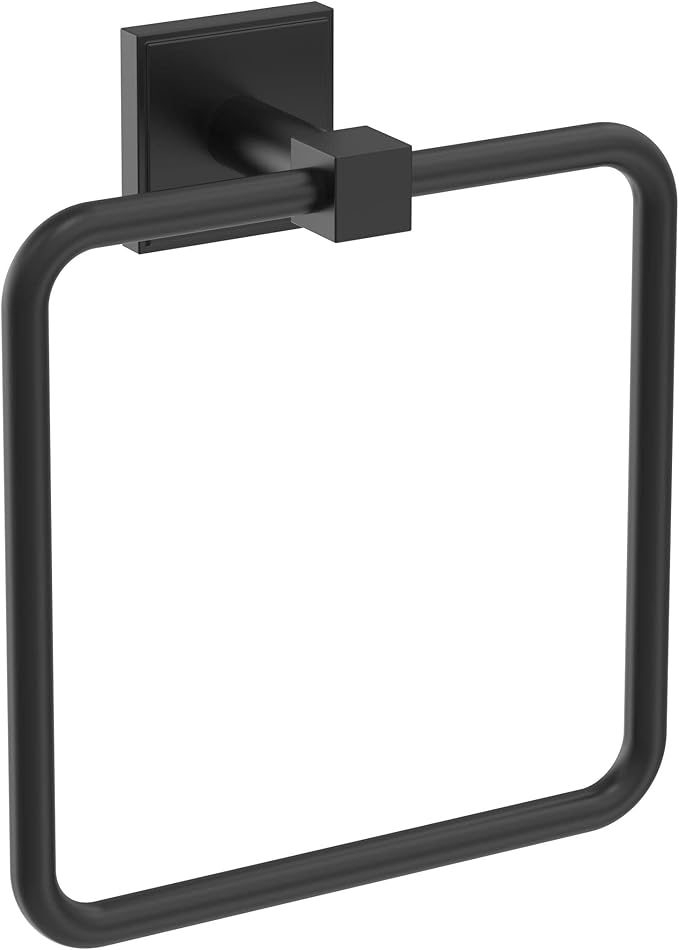 Amerock BH36072 Appoint 7-1/16" Wall Mounted Towel Ring - Matte Black