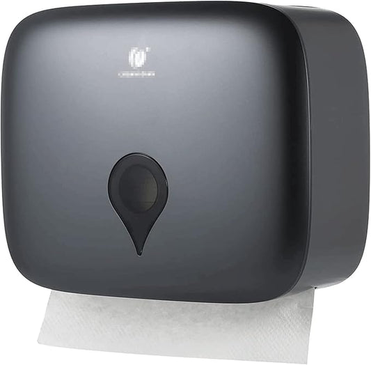 Bathroom Wall-Mounted Hand Paper Towel Dispenser with Key Waterproof Toilet Paper Tissue Dispenser Holder for Hotel Food Service Facilities Bathroom Office Kitchen Dispensador de Toallas de Papel